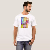 Mooie Afrikaanse kaart Checkered Pap art etnisch T-shirt (Voorkant volledig)