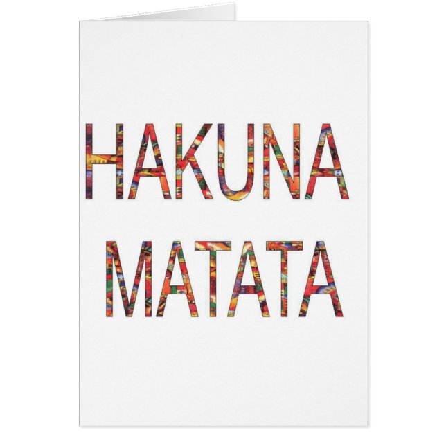 Mooie Afrikaanse  kleuren Hakuna Matata (Voorkant)