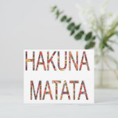 Mooie Afrikaanse kleuren Hakuna Matata Art Briefkaart (Staand voorkant)