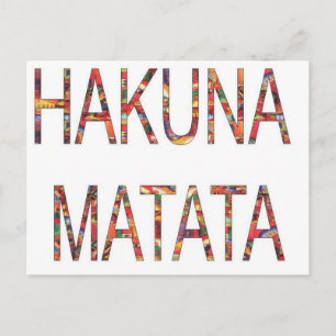Mooie Afrikaanse  kleuren Hakuna Matata Art Briefkaart