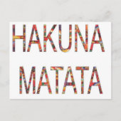 Mooie Afrikaanse  kleuren Hakuna Matata Art Briefkaart (Voorkant)