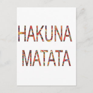 Mooie Afrikaanse  kleuren Hakuna Matata Art Briefkaart