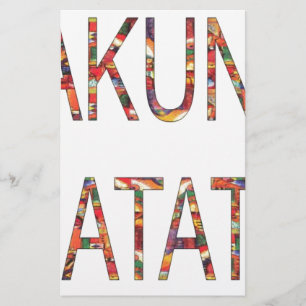 Mooie Afrikaanse  kleuren Hakuna Matata Art Briefpapier