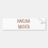 Mooie Afrikaanse  kleuren Hakuna Matata Art Bumpersticker (Voorkant)