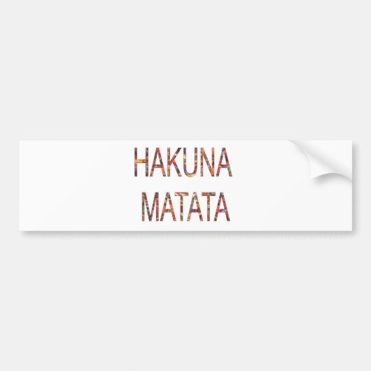 Mooie Afrikaanse  kleuren Hakuna Matata Art Bumpersticker (Voorkant)