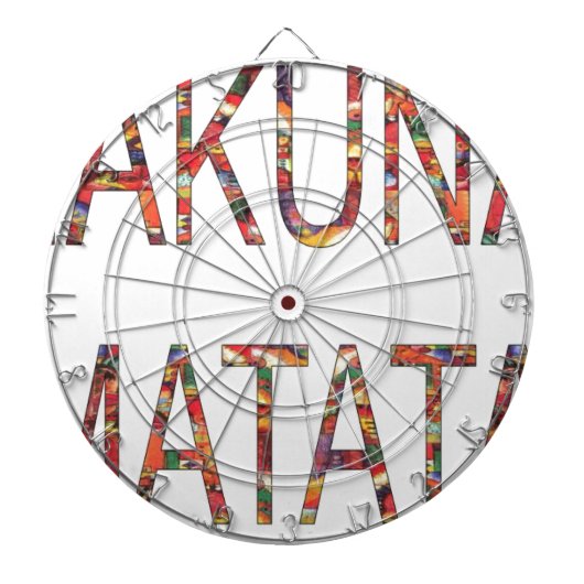 Mooie Afrikaanse  kleuren Hakuna Matata Art Dartbord (Voorkant)
