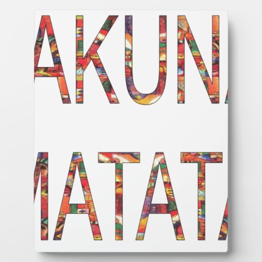 Mooie Afrikaanse  kleuren Hakuna Matata Art Fotoplaat (Voorkant)