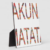 Mooie Afrikaanse  kleuren Hakuna Matata Art Fotoplaat (Zijkant)