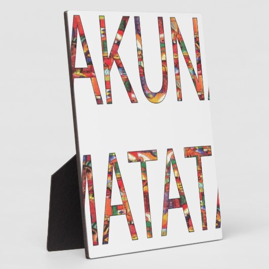 Mooie Afrikaanse  kleuren Hakuna Matata Art Fotoplaat (Zijkant)