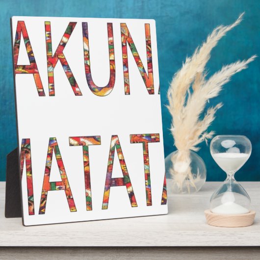 Mooie Afrikaanse  kleuren Hakuna Matata Art Fotoplaat (Zijkant)