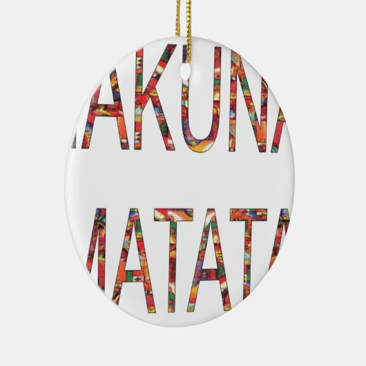Mooie Afrikaanse  kleuren Hakuna Matata Art Keramisch Ornament (Rechts)