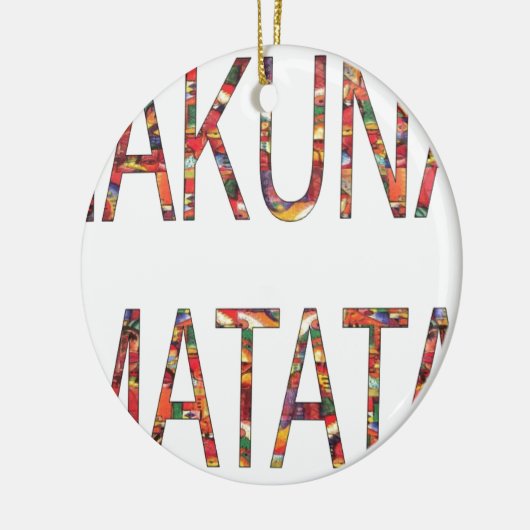 Mooie Afrikaanse  kleuren Hakuna Matata Art Keramisch Ornament (Links)