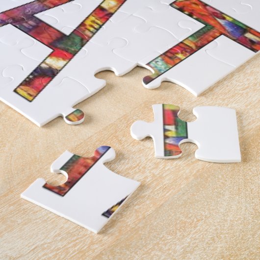 Mooie Afrikaanse  kleuren Hakuna Matata Art Legpuzzel (Zijkant)