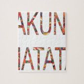 Mooie Afrikaanse  kleuren Hakuna Matata Art Legpuzzel (Verticaal)