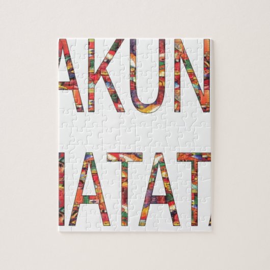 Mooie Afrikaanse kleuren Hakuna Matata Art Legpuzzel (Verticaal)