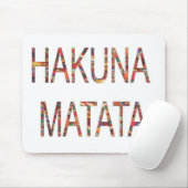 Mooie Afrikaanse  kleuren Hakuna Matata Art Muismat (Met muis)