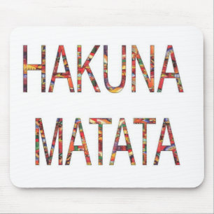 Mooie Afrikaanse  kleuren Hakuna Matata Art Muismat