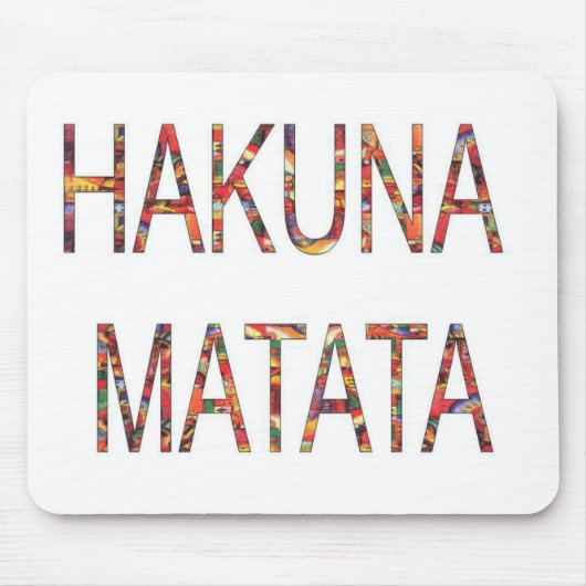 Mooie Afrikaanse  kleuren Hakuna Matata Art Muismat (Voorkant)
