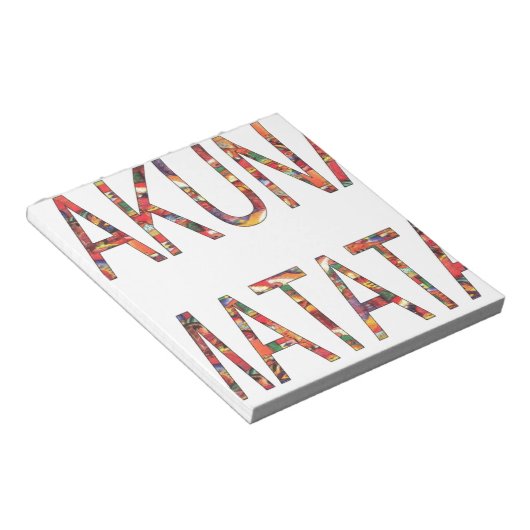 Mooie Afrikaanse kleuren Hakuna Matata Art Notitieblok (Schuin)