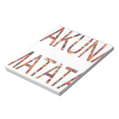 Mooie Afrikaanse kleuren Hakuna Matata Art Notitieblok (Linkerzijde)