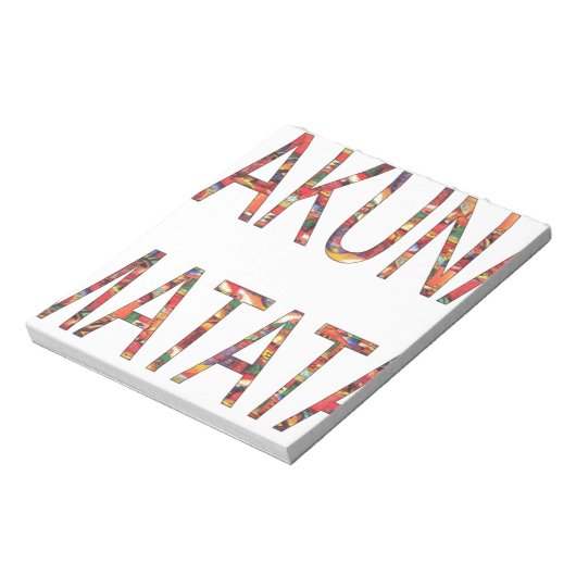 Mooie Afrikaanse kleuren Hakuna Matata Art Notitieblok (Linkerzijde)