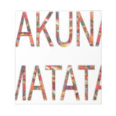 Mooie Afrikaanse kleuren Hakuna Matata Art Notitieblok (Voorkant)