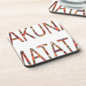 Mooie Afrikaanse  kleuren Hakuna Matata Art Onderzetter (Linkerzijde)