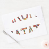 Mooie Afrikaanse  kleuren Hakuna Matata Art Ovale Sticker (Envelop)