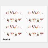 Mooie Afrikaanse  kleuren Hakuna Matata Art Ovale Sticker (Vel)