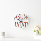 Mooie Afrikaanse  kleuren Hakuna Matata Art Ronde Klok (Huis)
