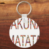 Mooie Afrikaanse kleuren Hakuna Matata Art Sleutelhanger (Voorkant)
