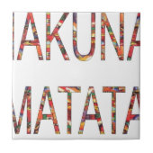 Mooie Afrikaanse  kleuren Hakuna Matata Art Tegeltje (Voorkant)