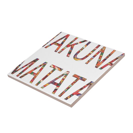 Mooie Afrikaanse  kleuren Hakuna Matata Art Tegeltje (Zijkant)