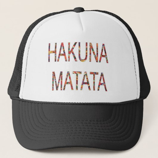Mooie Afrikaanse  kleuren Hakuna Matata Art Trucker Pet (Voorkant)