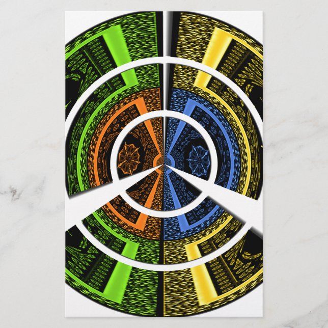 Mooie Afrikaanse kleurrijke cirkelvormige illustra (Voorkant)