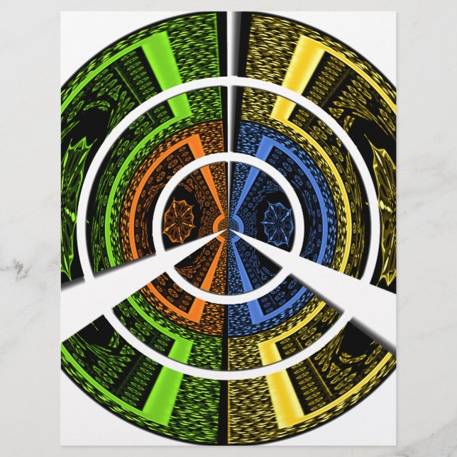 Mooie Afrikaanse kleurrijke cirkelvormige illustra (Voorkant)