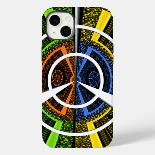 Mooie Afrikaanse kleurrijke cirkelvormige illustra Case-Mate iPhone Case (Achterkant)
