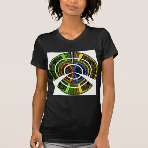 Mooie Afrikaanse kleurrijke cirkelvormige illustra T-shirt