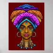 Mooie Afrikaanse koningin Poster (Voorkant)