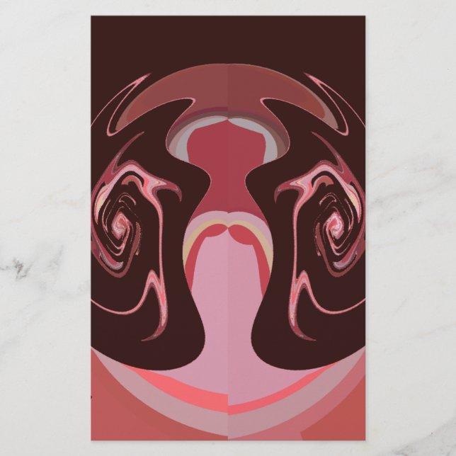 Mooie Afrikaanse Maroon Motief Print Design (Voorkant)