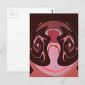 Mooie Afrikaanse Maroon Motief Print Design Briefkaart (Voorkant / Achterkant)