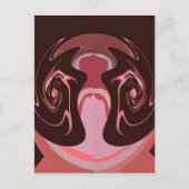 Mooie Afrikaanse Maroon Motief Print Design Briefkaart (Voorkant)