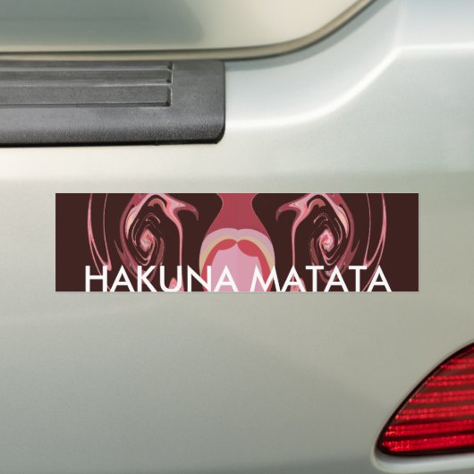 Mooie Afrikaanse Maroon Motief Print Design Bumpersticker (Op auto)