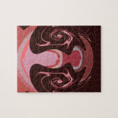 Mooie Afrikaanse Maroon Motief Print Design Legpuzzel (Horizontaal)