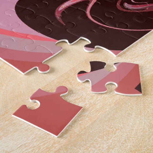 Mooie Afrikaanse Maroon Motief Print Design Legpuzzel (Zijkant)