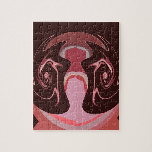 Mooie Afrikaanse Maroon Motief Print Design Legpuzzel (Verticaal)