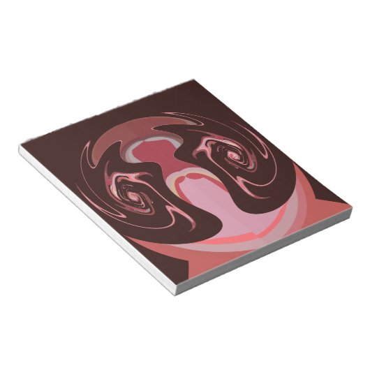 Mooie Afrikaanse Maroon Motief Print Design Notitieblok (Schuin)