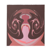 Mooie Afrikaanse Maroon Motief Print Design Notitieblok (Voorkant)