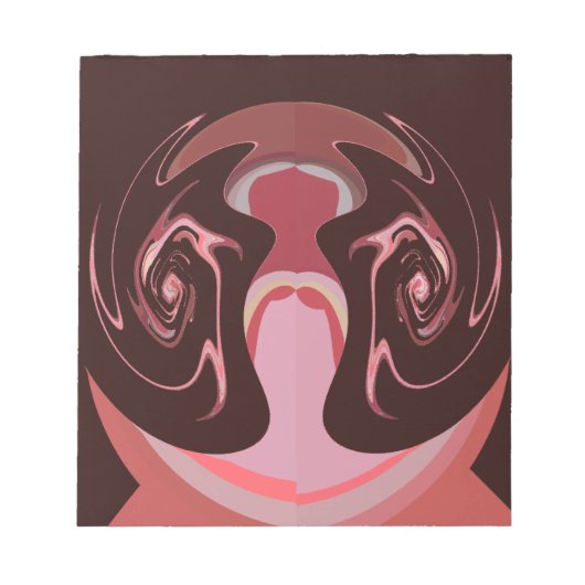 Mooie Afrikaanse Maroon Motief Print Design Notitieblok (Voorkant)