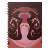 Mooie Afrikaanse Maroon Motief Print Design Notitieboek (Voorkant)